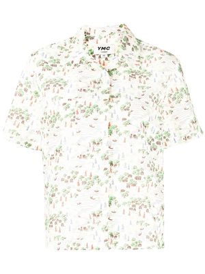 YMC short-sleeve button-down shirt - Multicolour