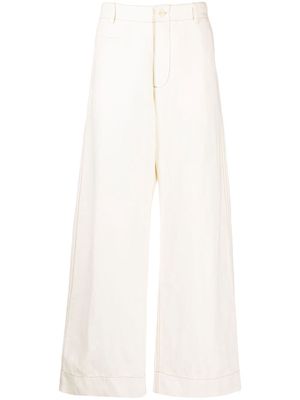 YMC straight-leg cut trousers - White