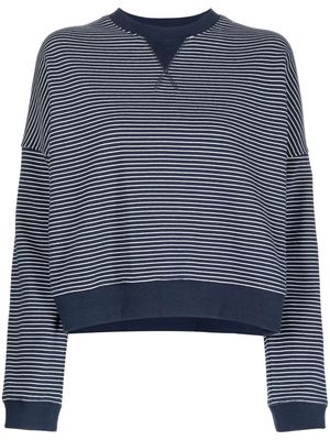 YMC stripe-print design sweatshirt - Blue