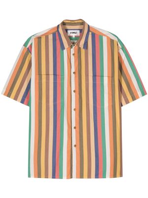 YMC striped poplin shirt - Brown