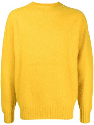 YMC Suedehead crew-neck knitted sweater - Yellow