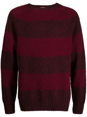 YMC Suedehead striped wool jumper - Red