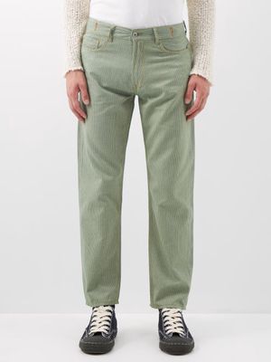 YMC - Tearaway Slim-leg Jeans - Mens - Green