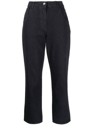 YMC Tearaway tapered high-waist jeans - Black