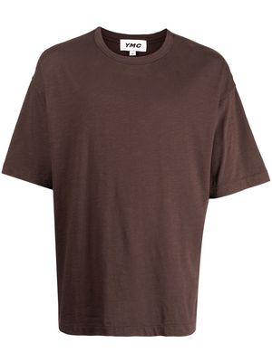 YMC Triple organic-cotton T-Shirt - Brown