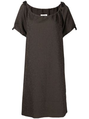 YMC U-neck short-sleeved midi dress - Brown