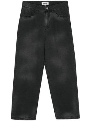 YMC wide-leg washed jeans - Black