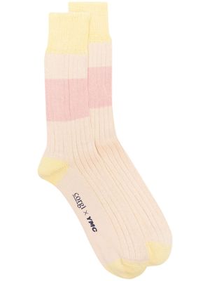 YMC x Corgi ribbed-knit socks - Yellow