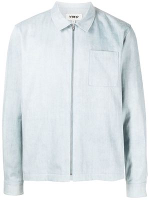 YMC zip-up shirt jacket - Blue