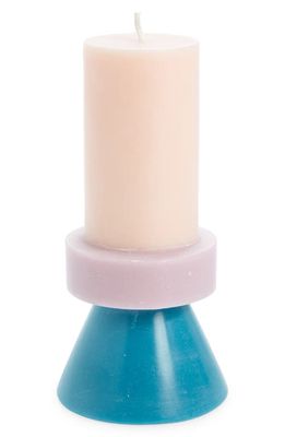 YOD AND CO Tall Stack Candle in Blush Pastel Purple Teal