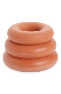 YOD AND CO Triple O Candleholder in Terracotta