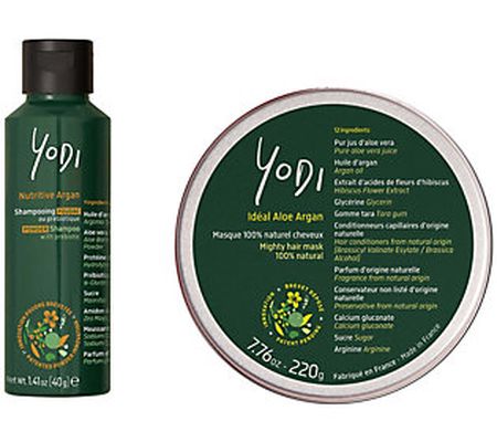 Yodi Nutritive Powder Shampoo and Aloe Argan Ha ir Mask