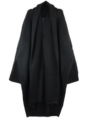 Yohji Yamamoto 3G zip-up knitted coat - Black