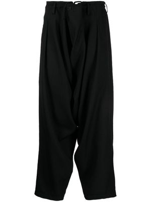 Yohji Yamamoto Army Gabardine Y-draped trousers - Black