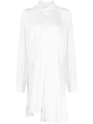 Yohji Yamamoto asymmetric button-up shirt - White