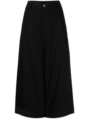 Yohji Yamamoto asymmetric cotton culottes - Black