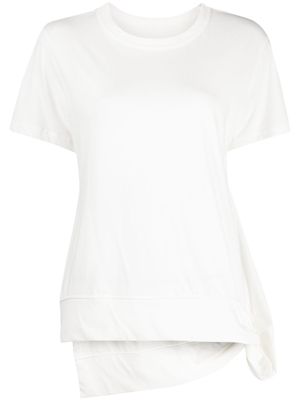Yohji Yamamoto asymmetric cotton T-shirt - White