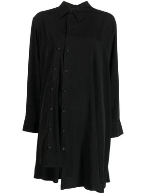 Yohji Yamamoto asymmetric decorative button-detail shirt - Black