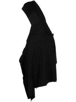Yohji Yamamoto asymmetric-design cotton dress - Black