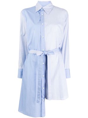 Yohji Yamamoto asymmetric-hem cotton shirt - Blue