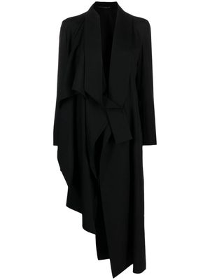 Yohji Yamamoto asymmetric oversized coat - Black