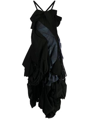 Yohji Yamamoto asymmetric ruffled dress - Black