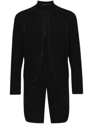 Yohji Yamamoto asymmetric wool tailcoat - Black