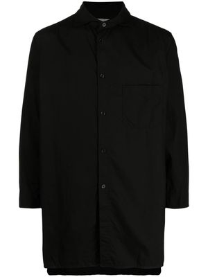 Yohji Yamamoto band-collar cotton shirt - Black