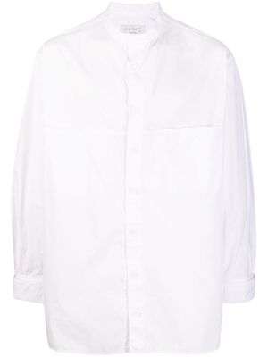 Yohji Yamamoto band-collar cotton shirt - White