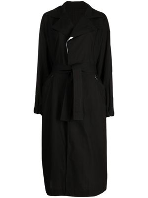 Yohji Yamamoto belted trench coat - Black