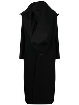 Yohji Yamamoto Big Collar single-breasted coat - Black