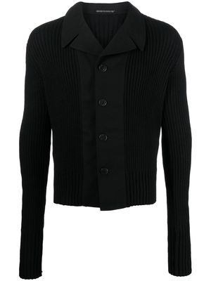 Yohji Yamamoto blazer-style wool cardigan - Black