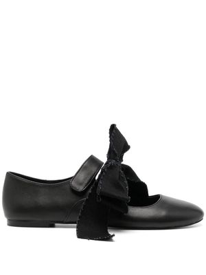 Yohji Yamamoto bow-detailed strappy ballerinas - Black