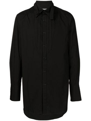 Yohji Yamamoto bowtie-collar oversized shirt - Black