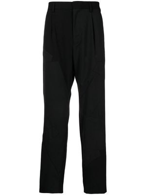Yohji Yamamoto box-pleat tapered trousers - Black