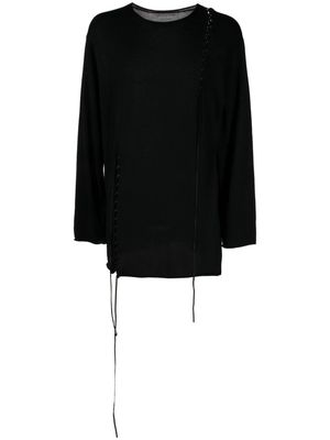 Yohji Yamamoto braid-detail sweatshirt - Black
