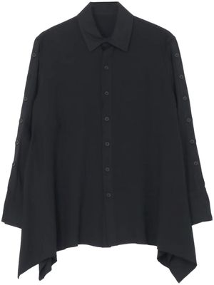 Yohji Yamamoto button-detail asymmetric shirt - Black