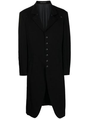 Yohji Yamamoto button-down lapel coat - Black