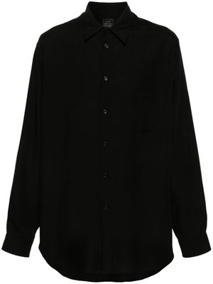 Yohji Yamamoto button-down long-sleeve shirt - Black