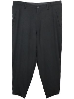 Yohji Yamamoto buttoned tapered trousers - Black