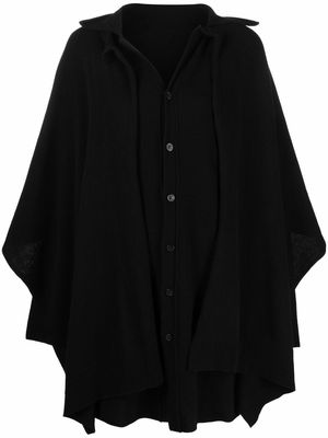 YOHJI YAMAMOTO cape-style shirt - Black