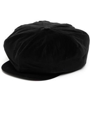Yohji Yamamoto Casquette velvet-effect cap - Black