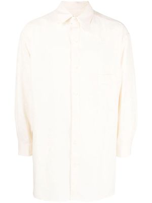 Yohji Yamamoto chest-pocket long-sleeve shirt - Yellow