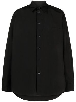 Yohji Yamamoto chest-pocket long-sleeved shirt - Black