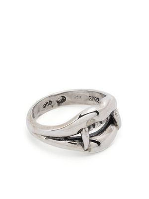 Yohji Yamamoto circular-design polished-finish ring - Silver