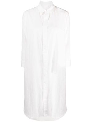 Yohji Yamamoto classic-collar cotton dress - White