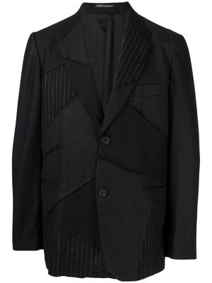 Yohji Yamamoto contrasting-panel blazer - Black