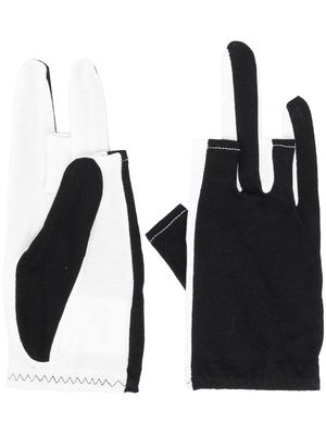Yohji Yamamoto contrasting panelled cotton gloves - Black