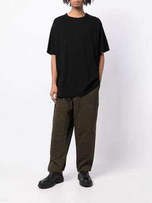 Yohji Yamamoto corduroy tapered leg trousers - Green
