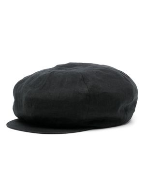 Yohji Yamamoto cotton baker boy hat - Black
